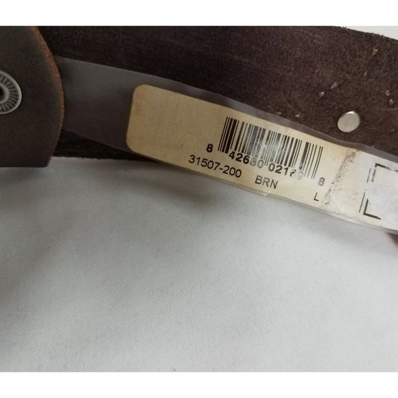 Bill Adler Design Women\'s Sz. L Brown & Bronze Leather Studded Western Belt NWT